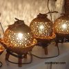 Wooden Hariken Shape Lamp