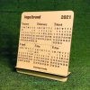 Wooden Desk Calendar with Pen Holder & Card Holder
