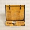 Wooden Desk Calendar with Pen Holder, Card Holder