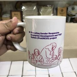 Personalized Ceramic Mug with Custom Logo Print - Perfect for Brand Promotion