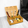 Wooden Desk Calendar with Card Holder