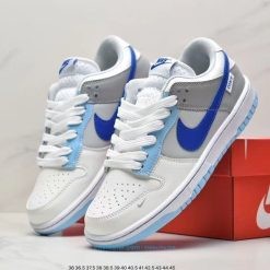 Hot-selling Authentic Dunk Low GS 'Just Stitch It - Hyper Royal' Sea Salt Blue Low-Top Skateboard Shoes Men Women Same Style Couple Casual Shoes Unisex Casual Lace-Up Casual Sports Shoes Low Breathable Sneakers