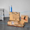 Wooden Desk Calendar with Clock, Business Card Holder & Pen Holder